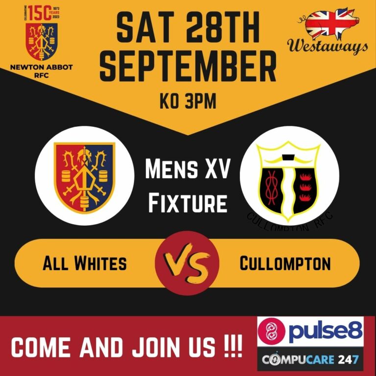 All Whites Vs Cullompton 28/09/2024 3PM Kick off